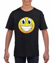 Smiley t-shirt super vrolijk zwart kinderen