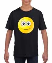 Smiley t-shirt vrolijk zwart kinderen