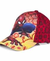 Spiderman pet cap vlammen rood voor kinderen