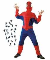 Spinnenheld kostuum maat l met spinnetjes voor kinderen