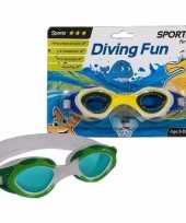 Sport zwembril geel voor kinderen 3 8 jaar