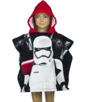 Star wars stormtrooper badcape zwart rood voor kinderen
