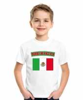 T shirt met mexicaanse vlag wit kinderen
