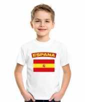 T shirt met spaanse vlag wit kinderen