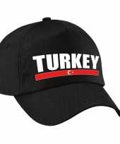 Turkey supporter pet cap turkije zwart kinderen