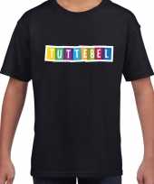 Tuttebel fun tekst t-shirt zwart kids