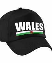 Wales supporter pet cap verenigd koninkrijk zwart kinderen