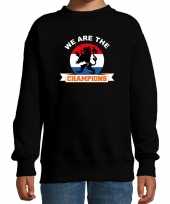 We are the champions zwarte sweater trui holland nederland supporter ek wk voor kinderen