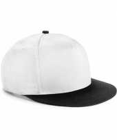 Wit met zwarte kinder baseball cap