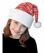 Wit rode kerstmuts voor kinderen