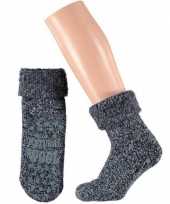 Wollen huis sokken anti slip voor kinderen navy maat 27 30