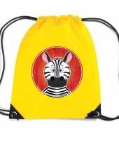Zebra rugtas gymtas geel voor kinderen