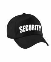 Zwarte security verkleed pet cap voor kinderen