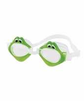 Zwembril met kikker oogjes voor kinderen groen